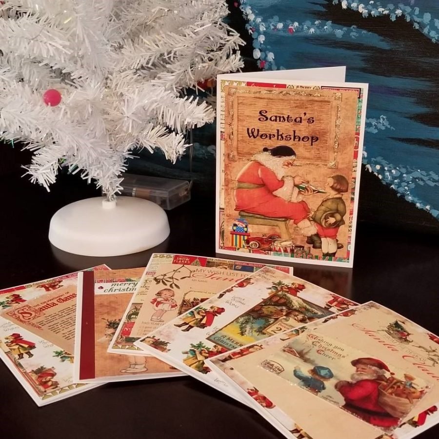 Handmade Vintage Style Christmas Cards