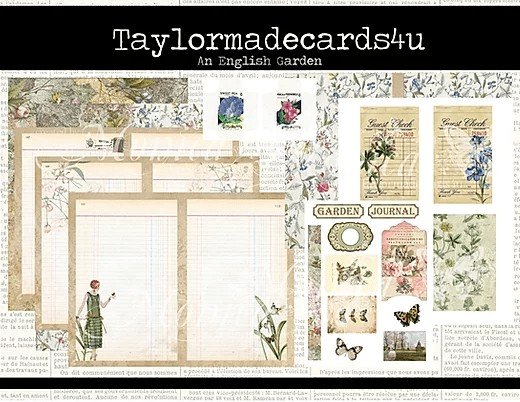 Butterfly Card using “An English Garden” from Taylormadecards4u An English Garden Bundle digital Kit