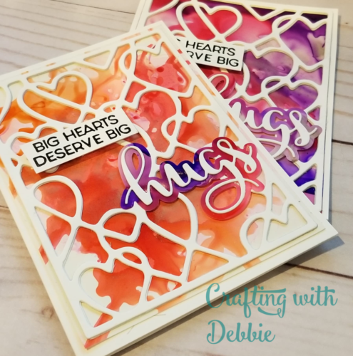 Alcohol Ink Valentine Card