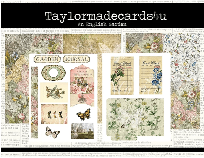 Butterfly Card using “An English Garden” from Taylormadecards4u An English Garden passport kit