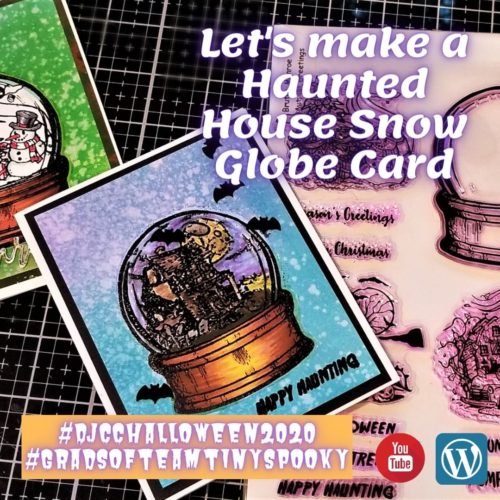 Haunted House Snow Globe Card