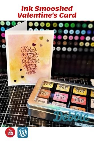 Ink Smooshed Valentine's Card