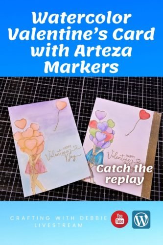 Watercolor Valentine’s Card with Arteza Markers