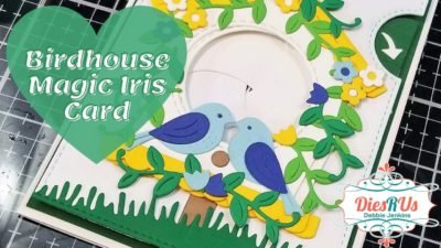 Birdhouse Magic Iris Card | DiesRUs Design Team Project | Lawn Fawn DRU - Birdhouse Magic Iris