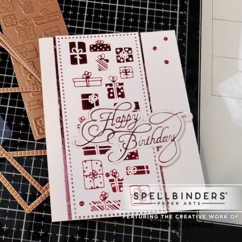 Let's make a Fun Foiled Birthday Card! | July 2021 Spellbinders Glimmer of the Month 4 3 500x500
