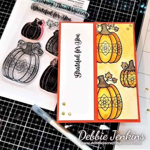 Watercolor Pumpkin Card