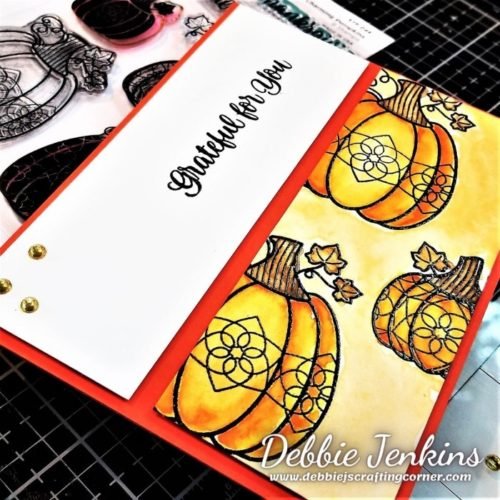 Watercolor Pumpkin Card