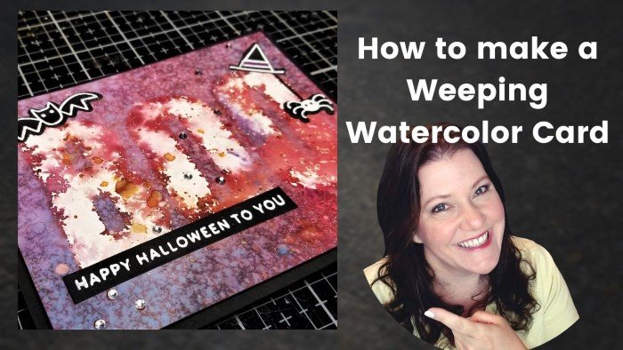 Halloween Weeping Watercolor Card
