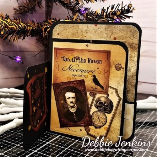 Let's Make some Halloween Passport Cards with TaylorMadeCards4U |LIVE Replay! Poe Passport Card