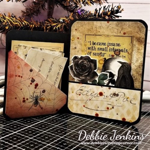 Let's Make some Halloween Passport Cards with TaylorMadeCards4U |LIVE Replay! Poe Passport Card