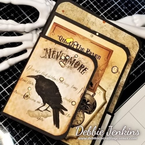 Let's Make some Halloween Passport Cards with TaylorMadeCards4U |LIVE Replay! Poe Passport Card