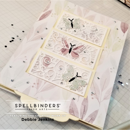 Spellbinders Butterfly Bliss Garden Shutters Card Butterfly Bliss