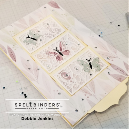 Spellbinders Butterfly Bliss Garden Shutters Card Butterfly Bliss