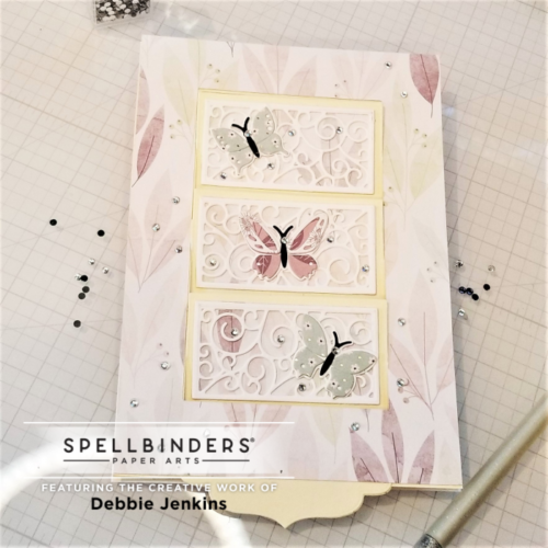 Spellbinders Butterfly Bliss Garden Shutters Card Butterfly Bliss