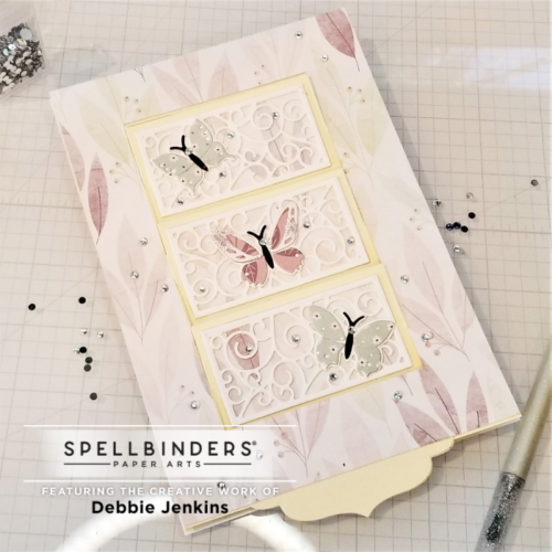 Spellbinders Butterfly Bliss Garden Shutters Card Butterfly Bliss