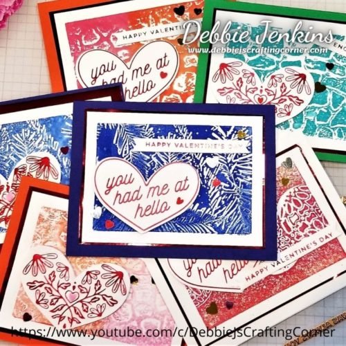 Hot Foil Galentines | 🔴Crafting with Debbie LIVE! Hot Foil Galentines