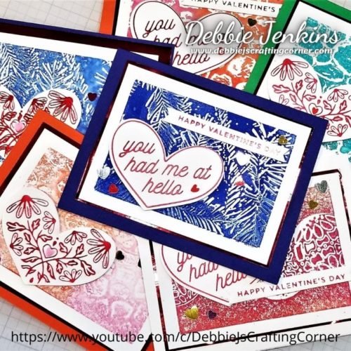 Hot Foil Galentines | 🔴Crafting with Debbie LIVE! Hot Foil Galentines