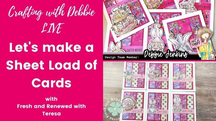 Card making with Teresa | 🔴Crafting with Debbie LIVE! Card Making With Teresa Thumbnail Blog