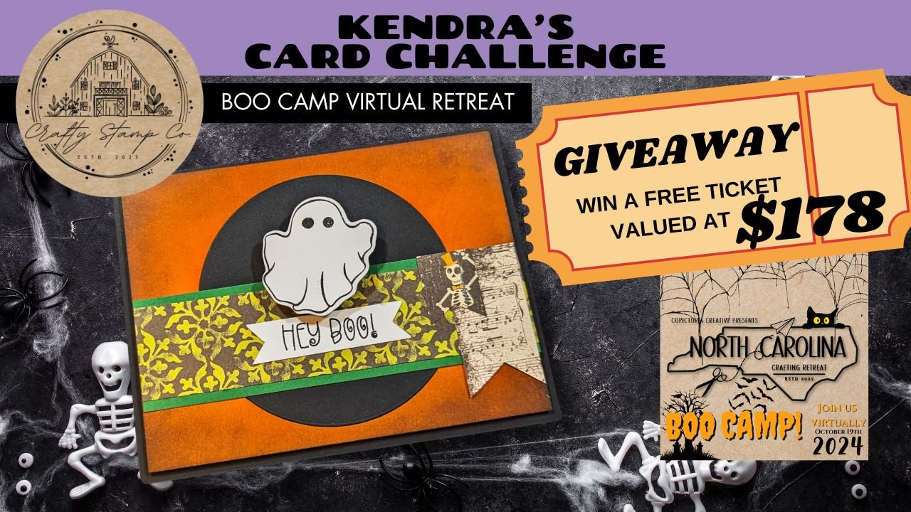 Halloween Ghost Wobble Card | Hop and GIVEAWAY: Win a $178 Retreat Ticket | #kendrascardchallenge15