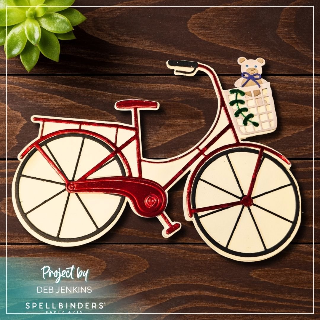 Bicycle Shaped Card -  Cat's and Pugs Collection