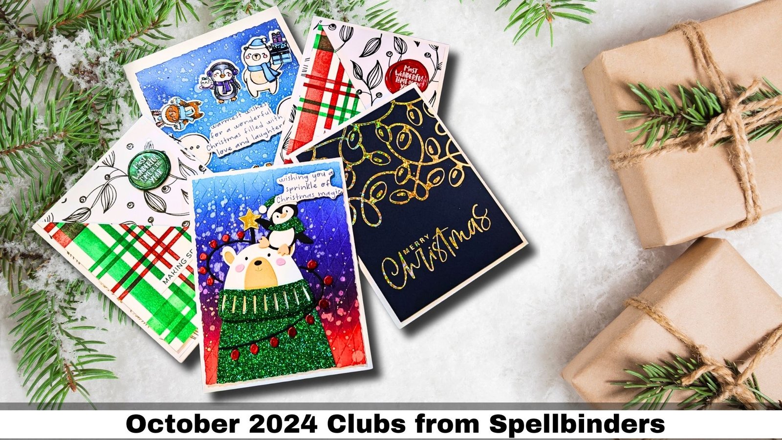 Fun and Festive Christmas Cards | Cardmaking with the Spellbinders October 2024 Club Kits