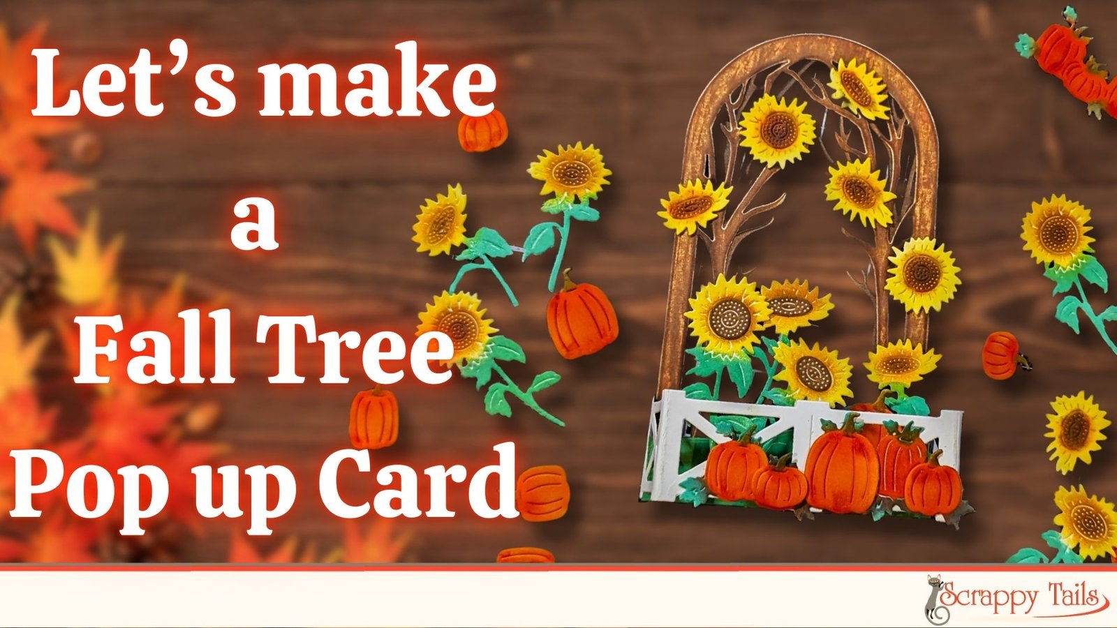 Let’s make a Fall Tree Pop-up Card | Scrappy Tails Crafts | Giveaway in Description