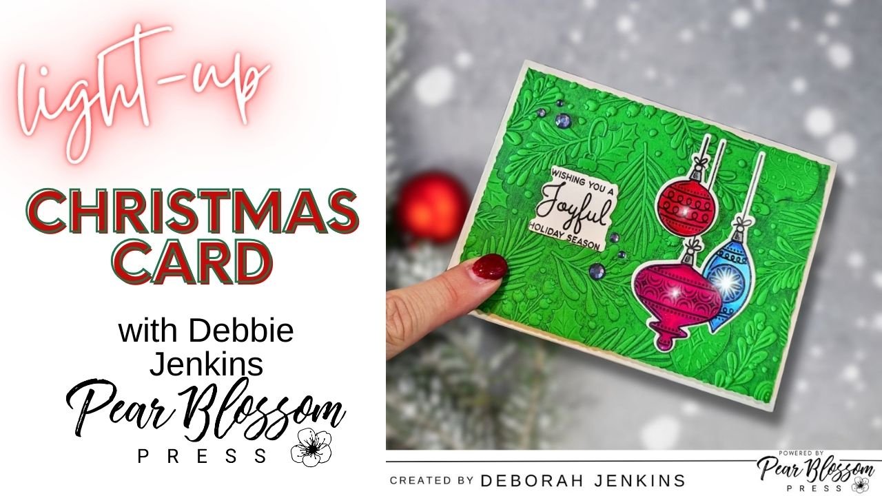 How to create TWINKLING Christmas Ornaments | Pear Blossom Press Lights twinkle light ornament card pear blossom press simon hurley