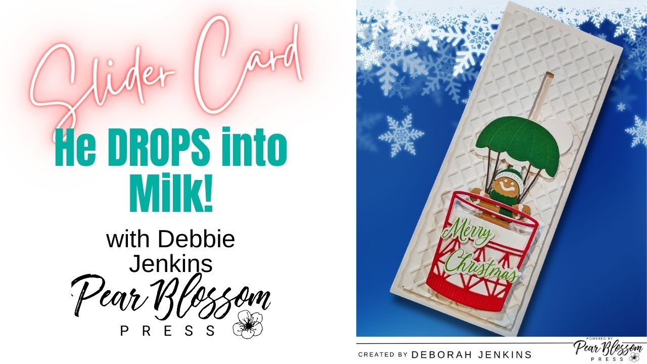 Gingerbread DROPS into MILK Slider Card slider card