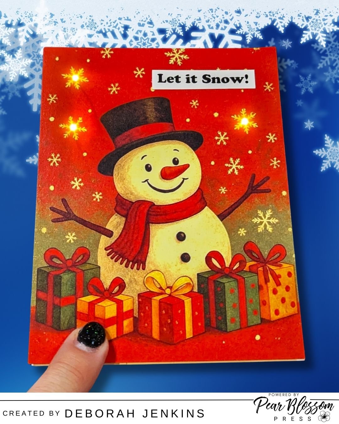 Make This EASY Light-Up Snowman Card for the Holidays! πβ¨ 8