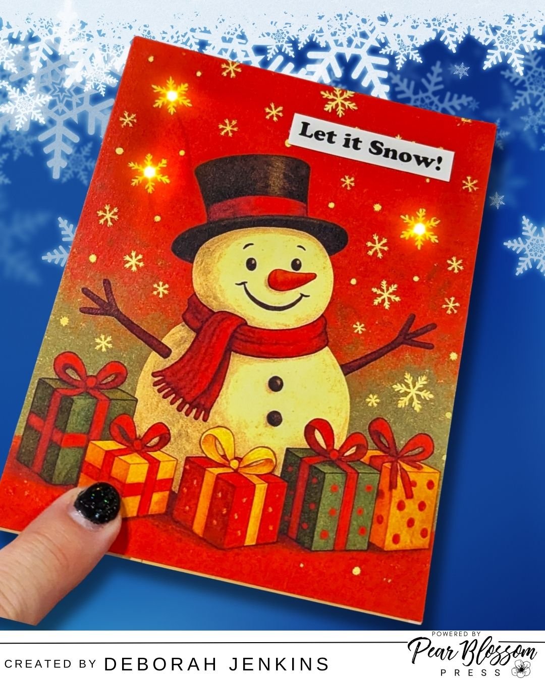 Make This EASY Light-Up Snowman Card for the Holidays! πβ¨ 9