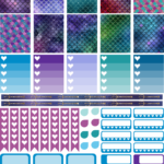 Mermaid Scale EC size stickers from Debbie J's Crafting Corner